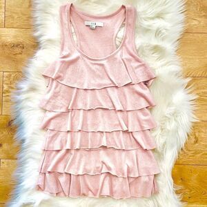 XXI • small ruffle sparkle pink tank top